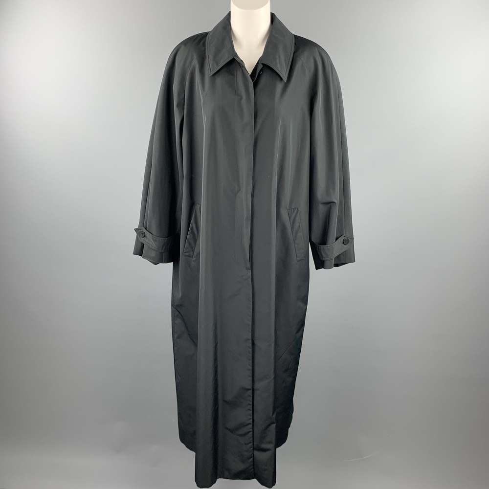 Joan & David Black Long Trench Coat
